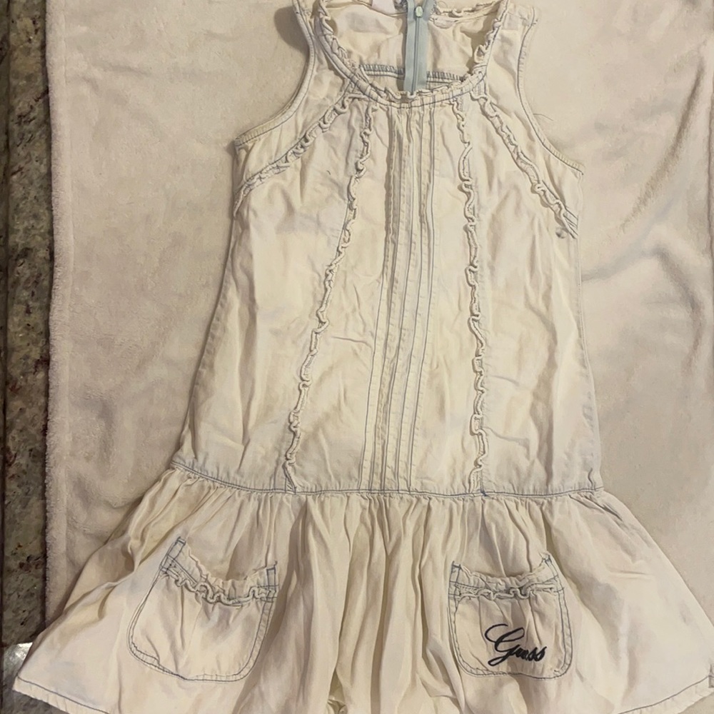 White denim Guess dress